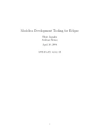 Modelica Development Tooling for Eclipse