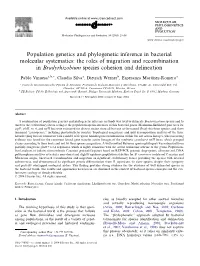 Population Genetics and Phylogenetic Inference in Bacterial