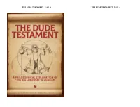 THE DUDE TESTAMENT PAGE 1B the DUDE TESTAMENT PAGE 1B