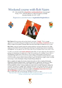 Weekend Course with Rob Nairn