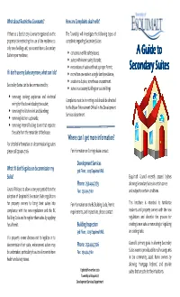 A Guide to a Guide to Secondary Suites