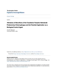 Alteration of Microflora of the Facultative Parasitic Nematode Pristionchus Entomophagus and Its Potential Application As a Biological Control Agent