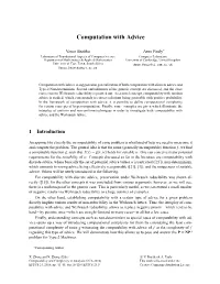 Computation with Advice