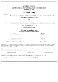 FORM 10-Q (Mark One) X QUARTERLY REPORT PURSUANT to SECTION 13 OR 15(D) of the SECURITIES EXCHANGE ACT of 1934
