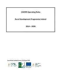 LEADER Operating Rules Rural Development Programme Ireland