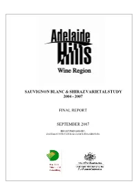 Sauvignon Blanc & Shirazvarietalstudy 2004