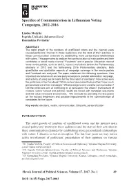 Specifics of Communication in Lithuanian Voting Campaigns, 2012-2016