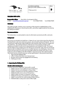 WALKING with OFFA Summary Recommendation