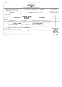 ANNEXURE 5.8 (CHAPTER V, PARA 25) FORM 9 List of Applica Ons For