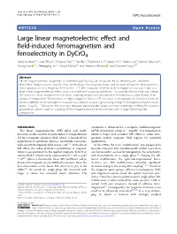 Large Linear Magnetoelectric Effect and Field-Induced Ferromagnetism