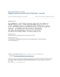 Mapping of the Research Output on 'Wireless