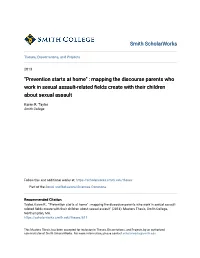 Mapping the Discourse Parents Who Work in Sexual Assault-Related Fields Create with Their Children About Sexual Assault