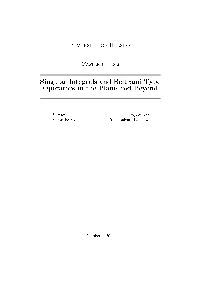 University of Helsinki Singular Integrals and Beltrami Type