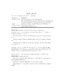 CHOW GROUP Let a Be a Noetherian Ring and X = Spec(A)