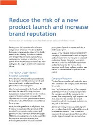 Reduce the Risk of a New Product Launch and Increase Brand Reputation