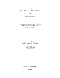 Student Difficulties with Linearity and Linear Functions and Teachers