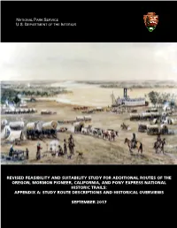 Appendix A: Study Route Descriptions and Historical Overviews