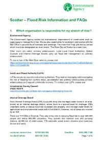 Flood Risk Information and Faqs