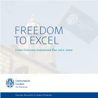 FREEDOM to EXCEL Leiden University Institutional Plan 2015-2020