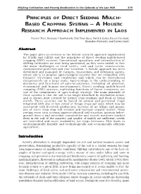 Principles of Direct Seeding Mulch- Based Cropping Systems – a Holistic Research Approach Implemented in Laos