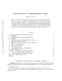 Renormalization: a Number Theoretical Model