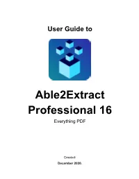 Able2extract Professional User Guide | Help File