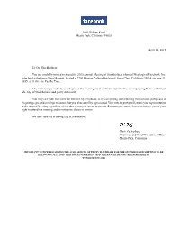 Facebook 2015 Proxy Statement