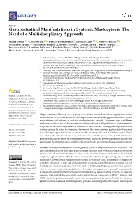 Gastrointestinal Manifestations in Systemic Mastocytosis: the Need of a Multidisciplinary Approach