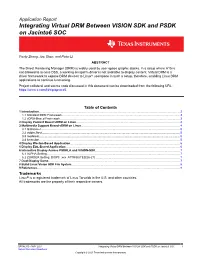 Integrating Virtual DRM Between VISION SDK and PSDK on Jacinto6 SOC