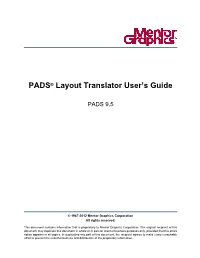 PADS Layout Translator User's Guide
