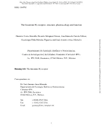 The Histamine H3 Receptor: Structure, Pharmacology and Function