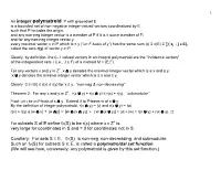 (05) Polymatroids, Part 1