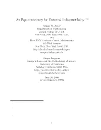 An Equiconsistency for Universal Indestructibility ∗†‡