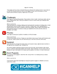 Chatterpix: Phonto: Nutshell: Sock Puppets