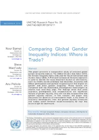 Comparing Global Gender Inequality Indices: Where Is Trade?