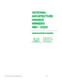 NATIONAL ARCHITECTURE AWARD WINNERS 1 of 84