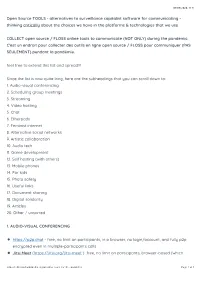 Open Source TOOLS