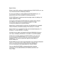 Special Notice Before Using And/Or Reading Any Book Published by BOOKYARDS.Com, You Must Read and Accept the Following Conditio