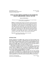 Study of Heavy Metals Existing in the Danube Wa- Ters in Turnu Severin – Bechet Section