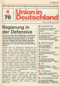 UID 1978 Nr. 4, Union in Deutschland
