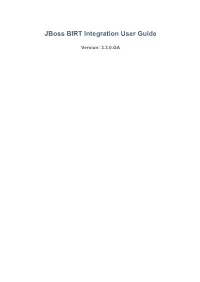 Jboss BIRT Integration User Guide