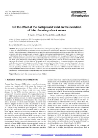 On the Effect of the Background Wind on the Evolution of Interplanetary Shock Waves