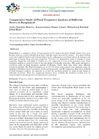 Comparative Study of Flood Frequency Analysis of Different Rivers in Bangladesh