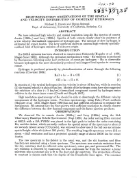 High-Resolution Observations of the Spatial and Velocity Distribution of Cometary Hydrogen