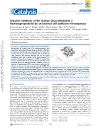 Hydroxypropranolol by an Evolved Self-Sufficient Peroxygenase