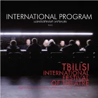 INTERNATIONAL PROGRAM Saertasoriso Programa 2010 Sarcevi Content