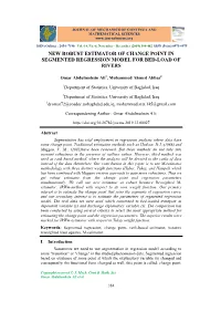 New Robust Estimator of Change Point in Segmented Regression Model for Bed-Load of Rivers