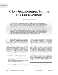 X-Ray Fingerprinting Routine for Cut Diamonds
