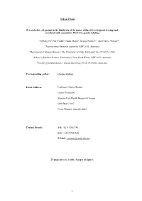 TITLE PAGE Precerebellar Cell Groups in the Hindbrain of the Mouse Defined by Retrograde Tracing and Correlated with Cumulative