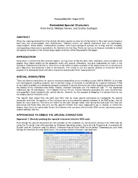In Data, Titles And/Or Footnotes Using Character and Hexadecimal